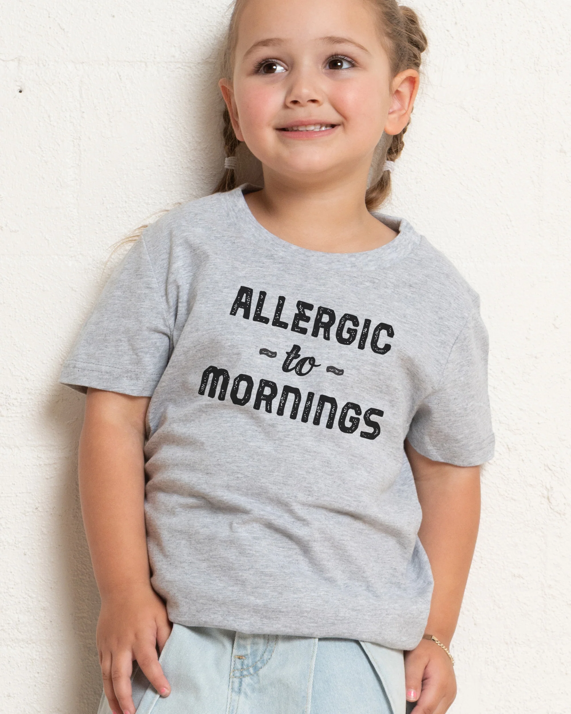 Allergic to Mornings Kids T-Shirt