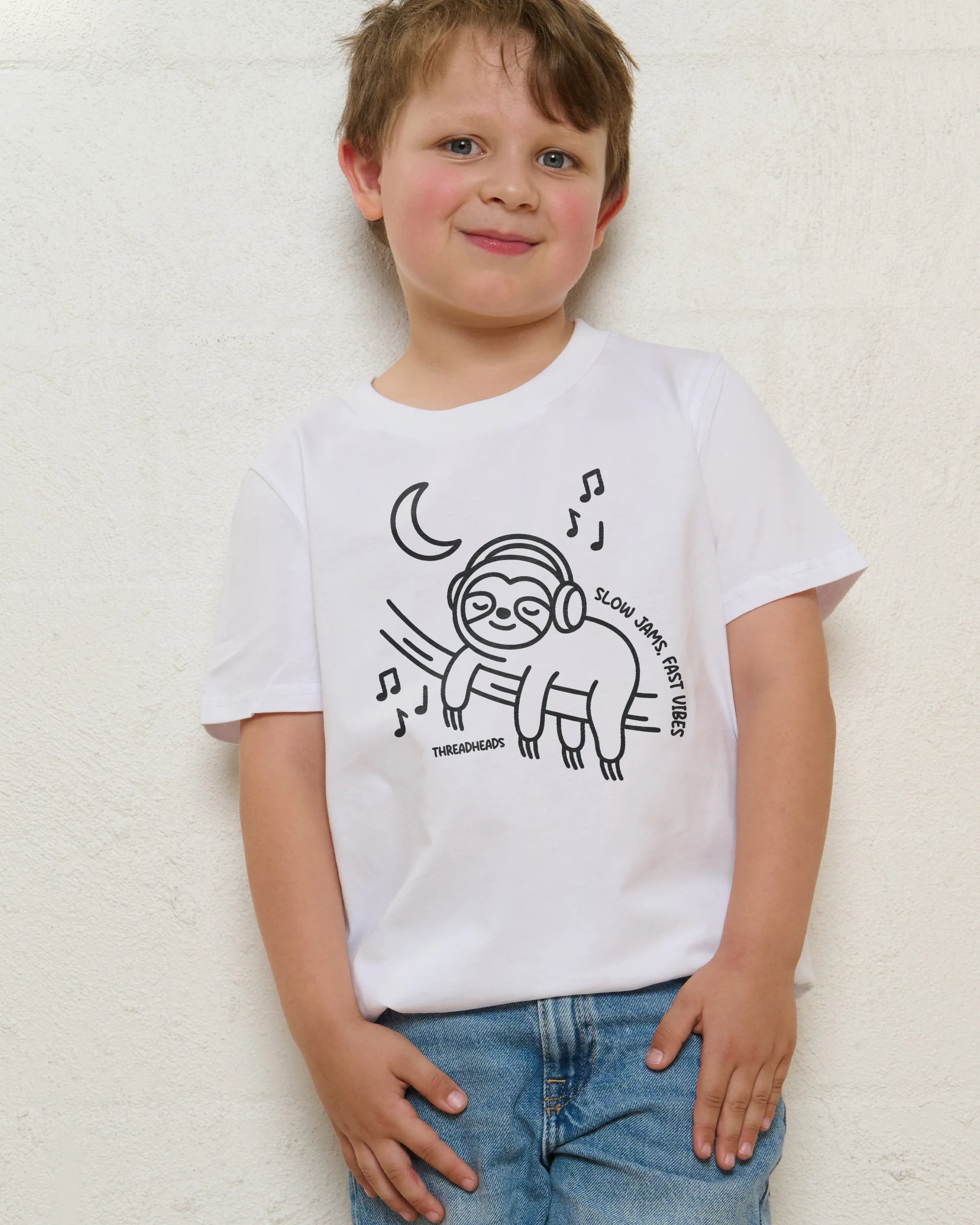 Sloth Jams, Fast Vibes Kids T-Shirt