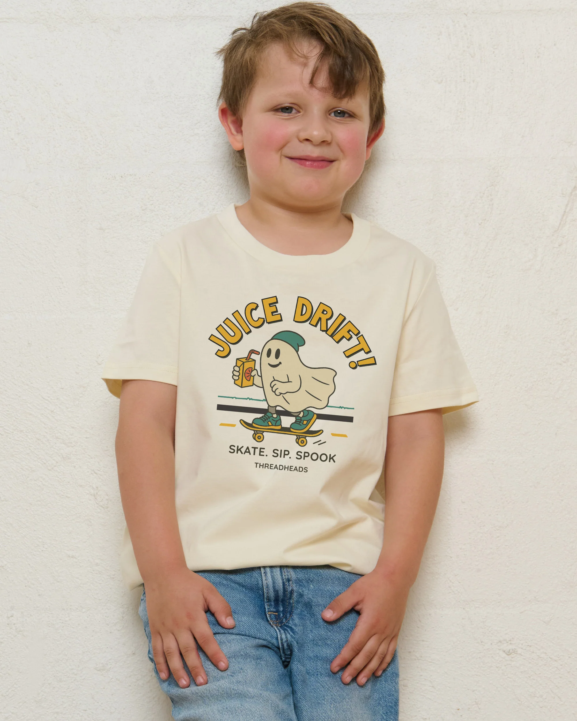 Skate. Sip. Spook Kids T-Shirt