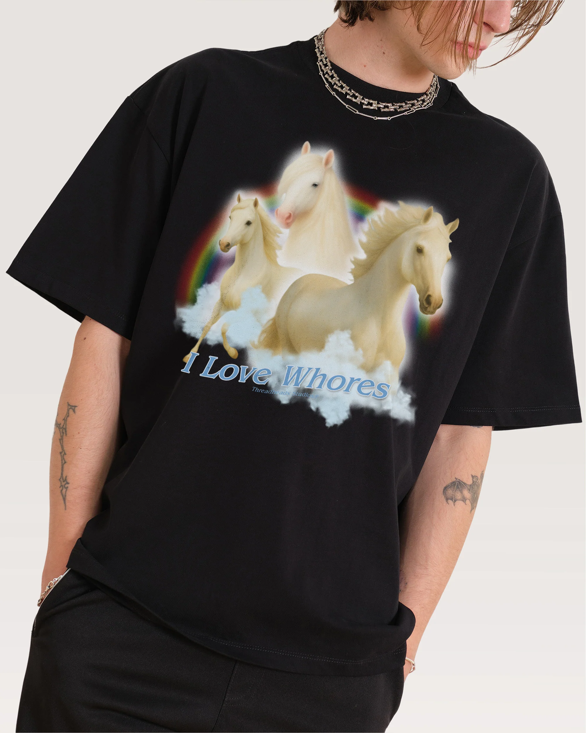 I Love Whores Oversized Tee