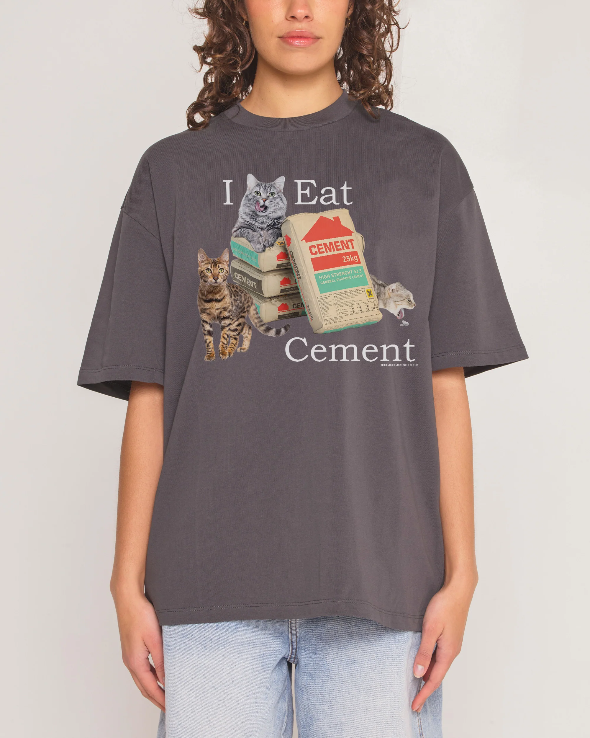 I Eat Cement Oversized Tee
