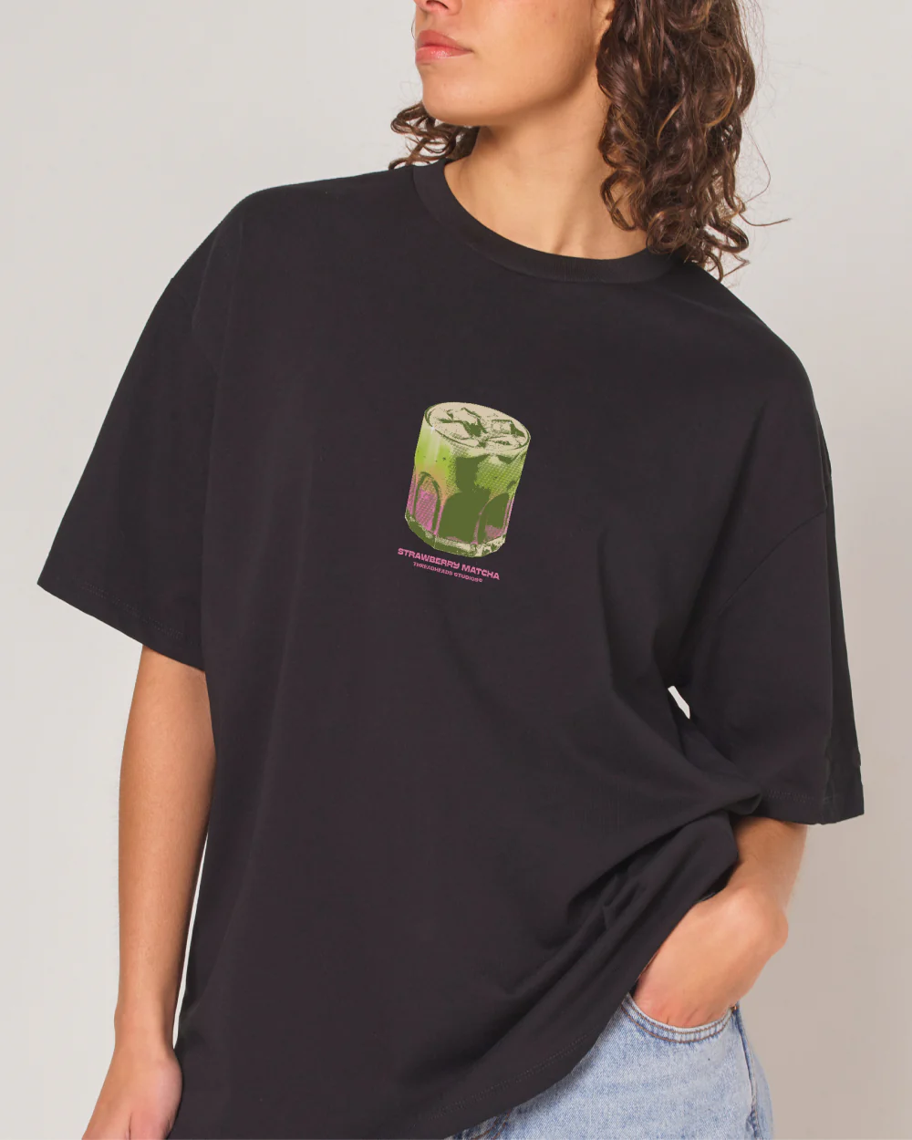 Strawberry Matcha Oversized Tee