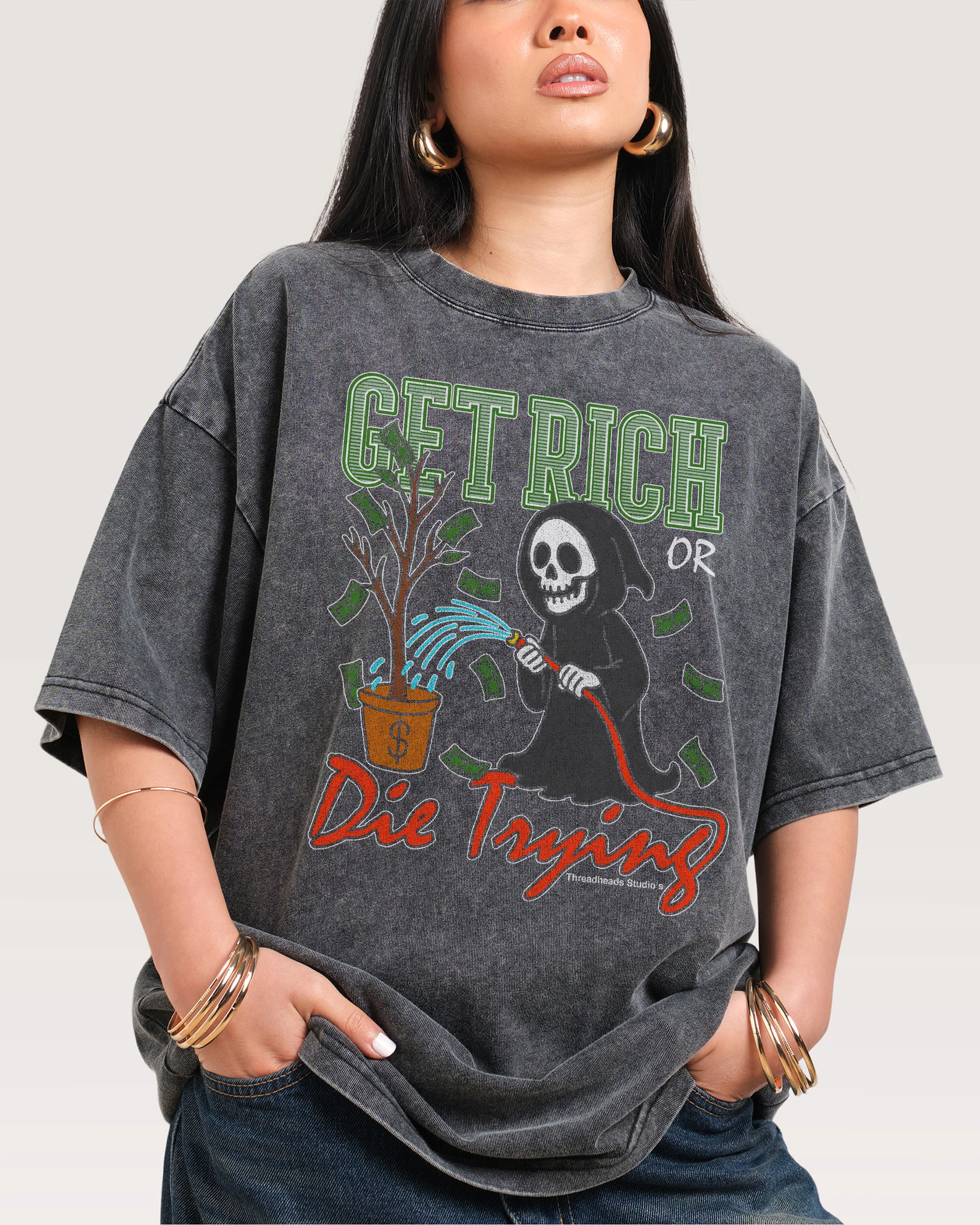 Get Rich or Die Trying Wash Tee
