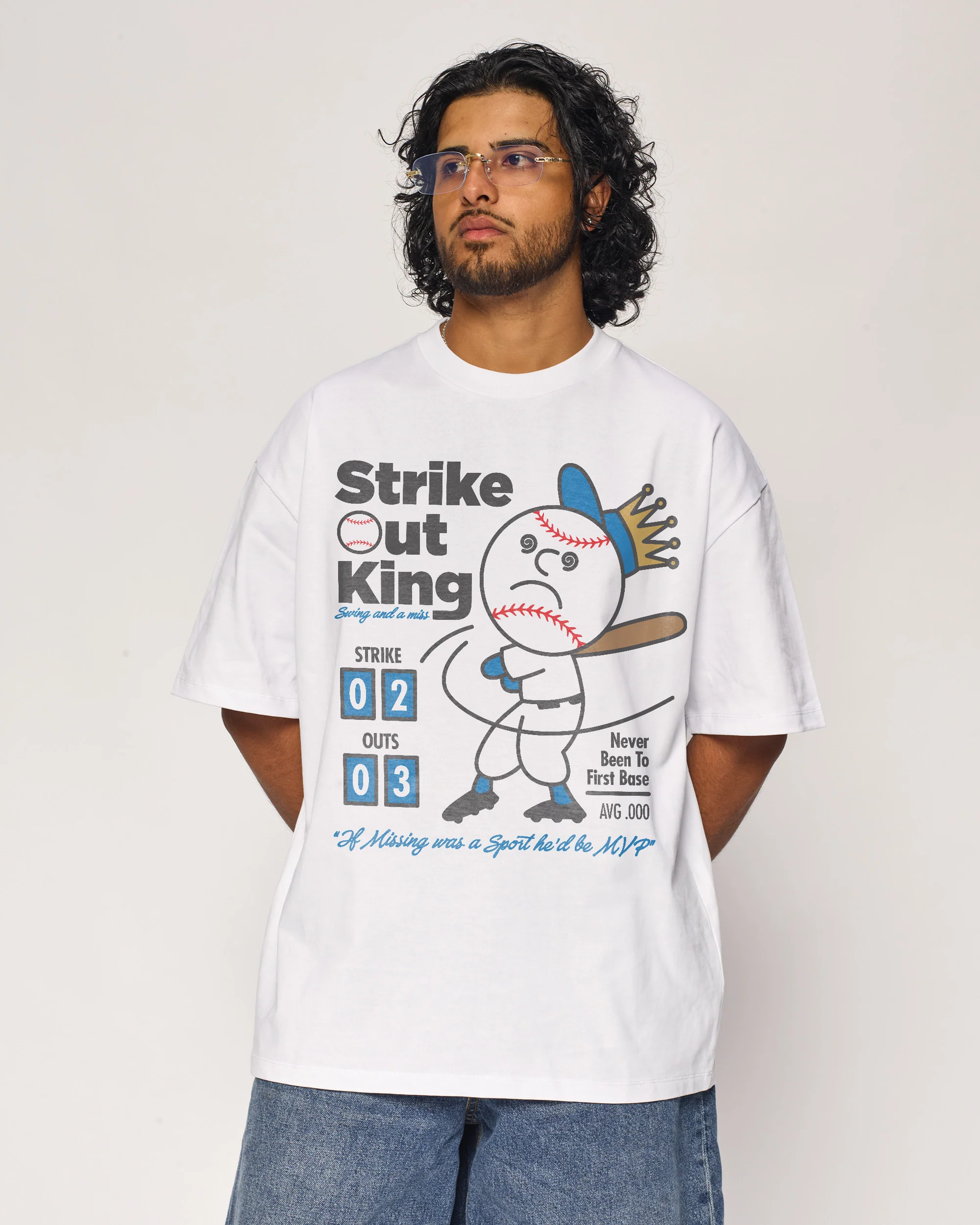 Strike Out King Oversized Tee