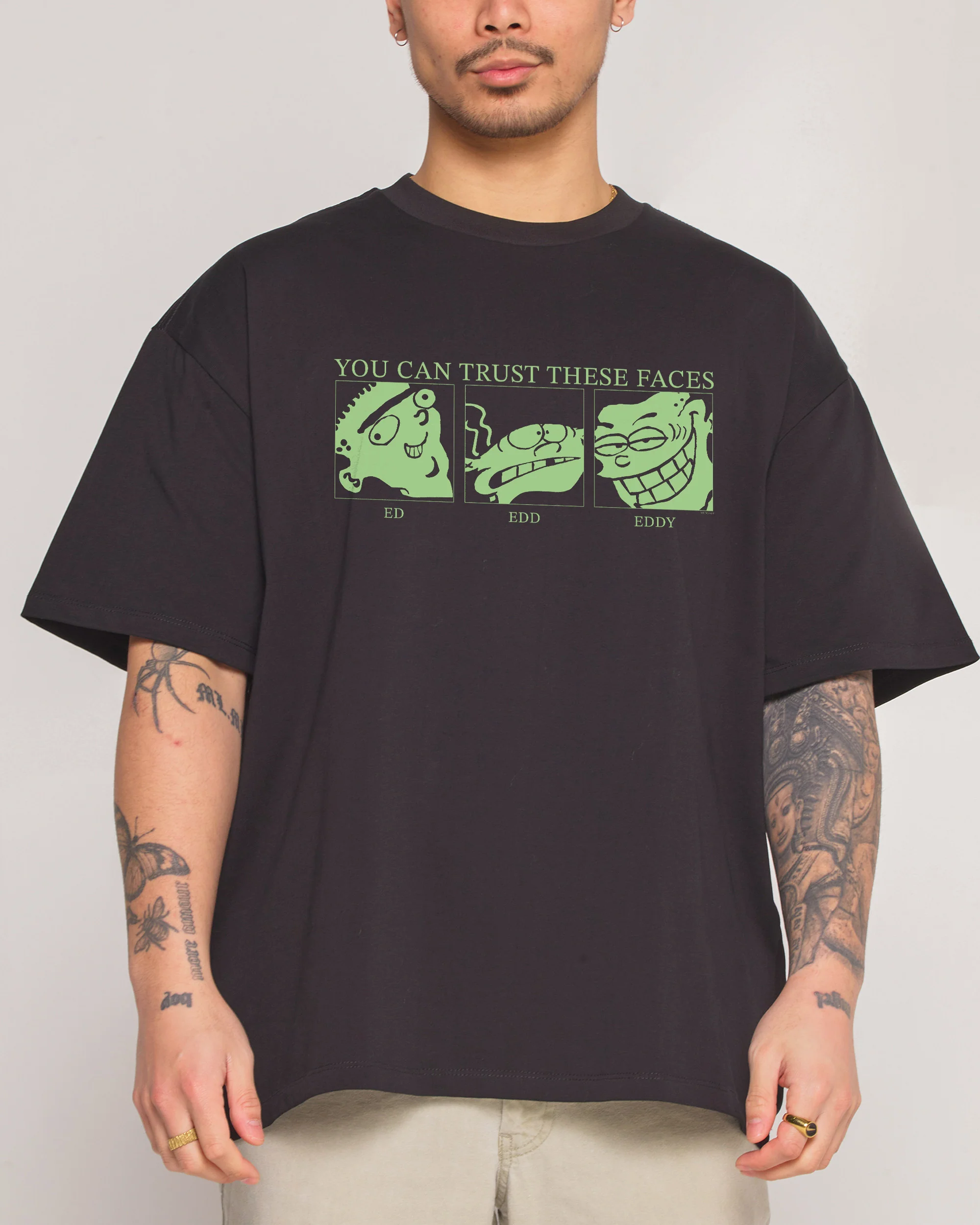 You Can Trust These Faces Oversized Tee