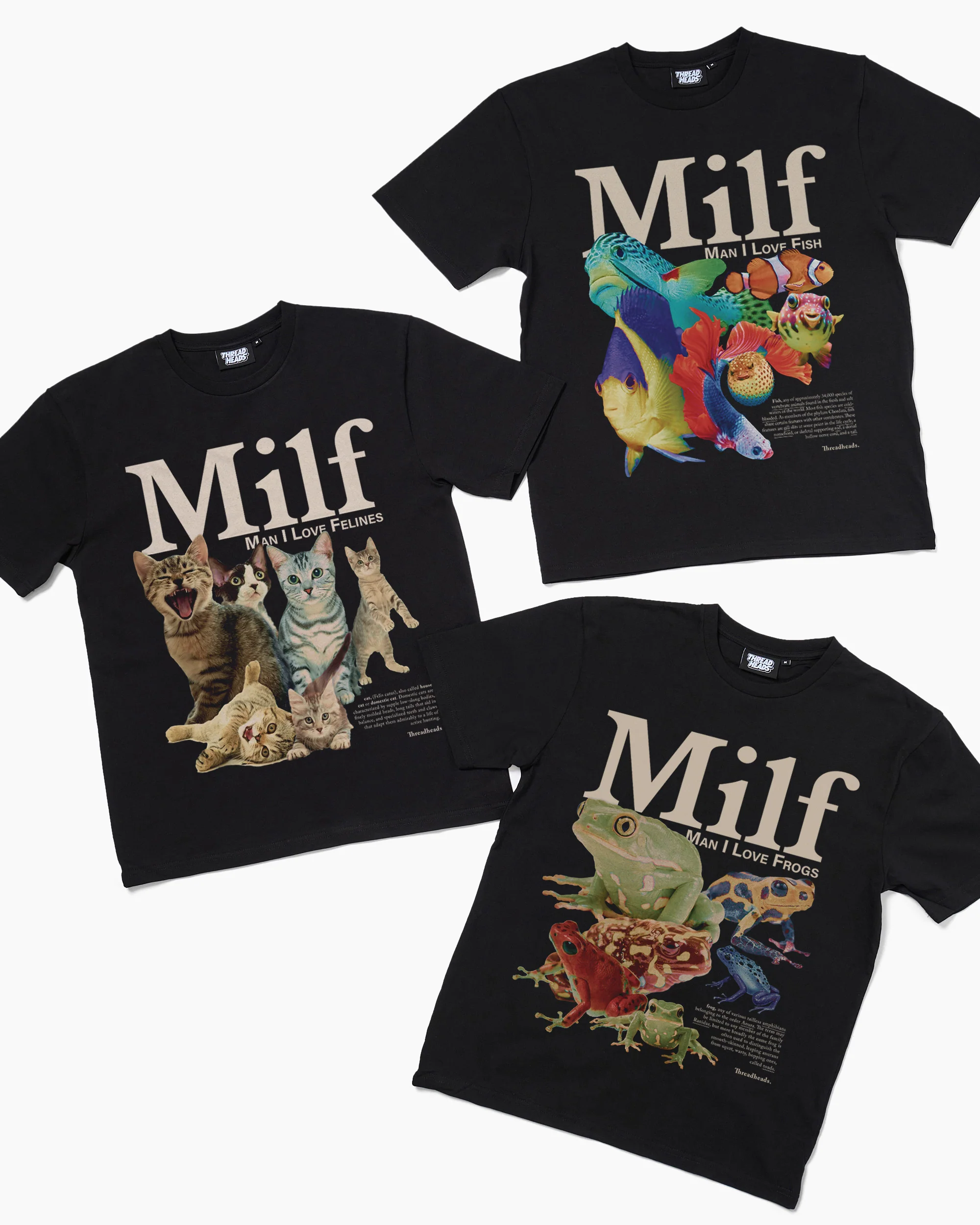 MILF Black 3 Tee Bundle