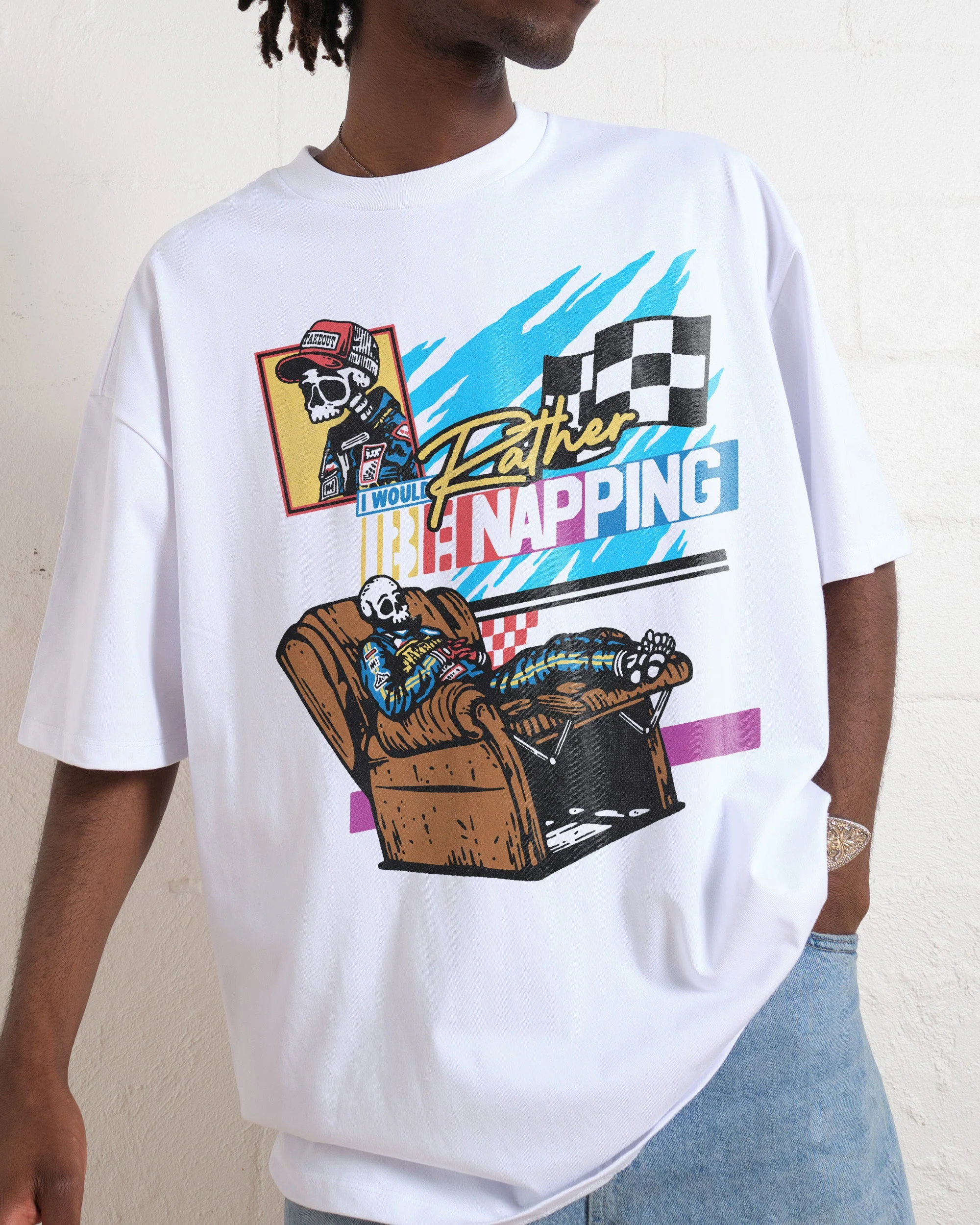 I Would Rather Be Napping Oversized Tee