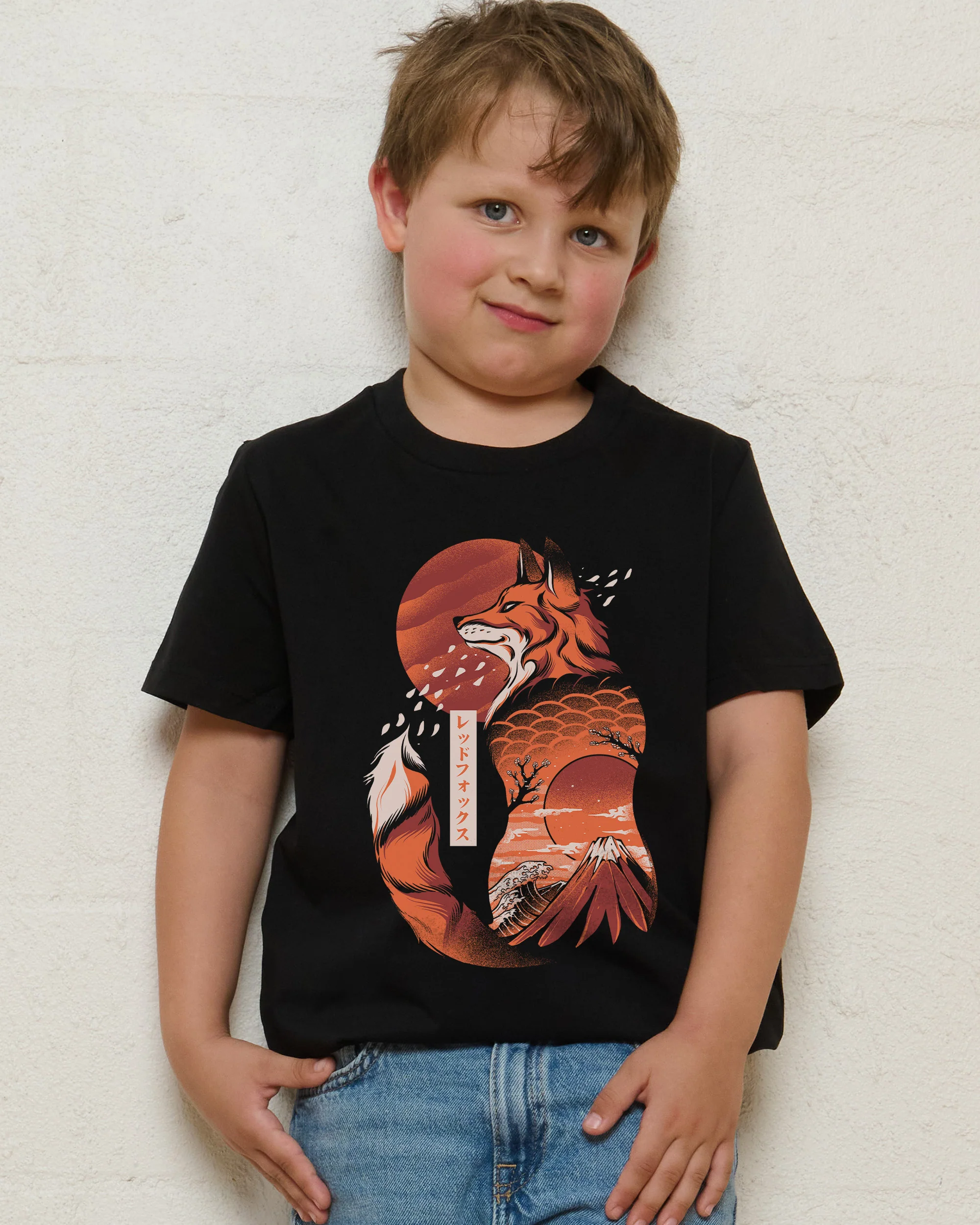 Japanese Fox Kids T-Shirt