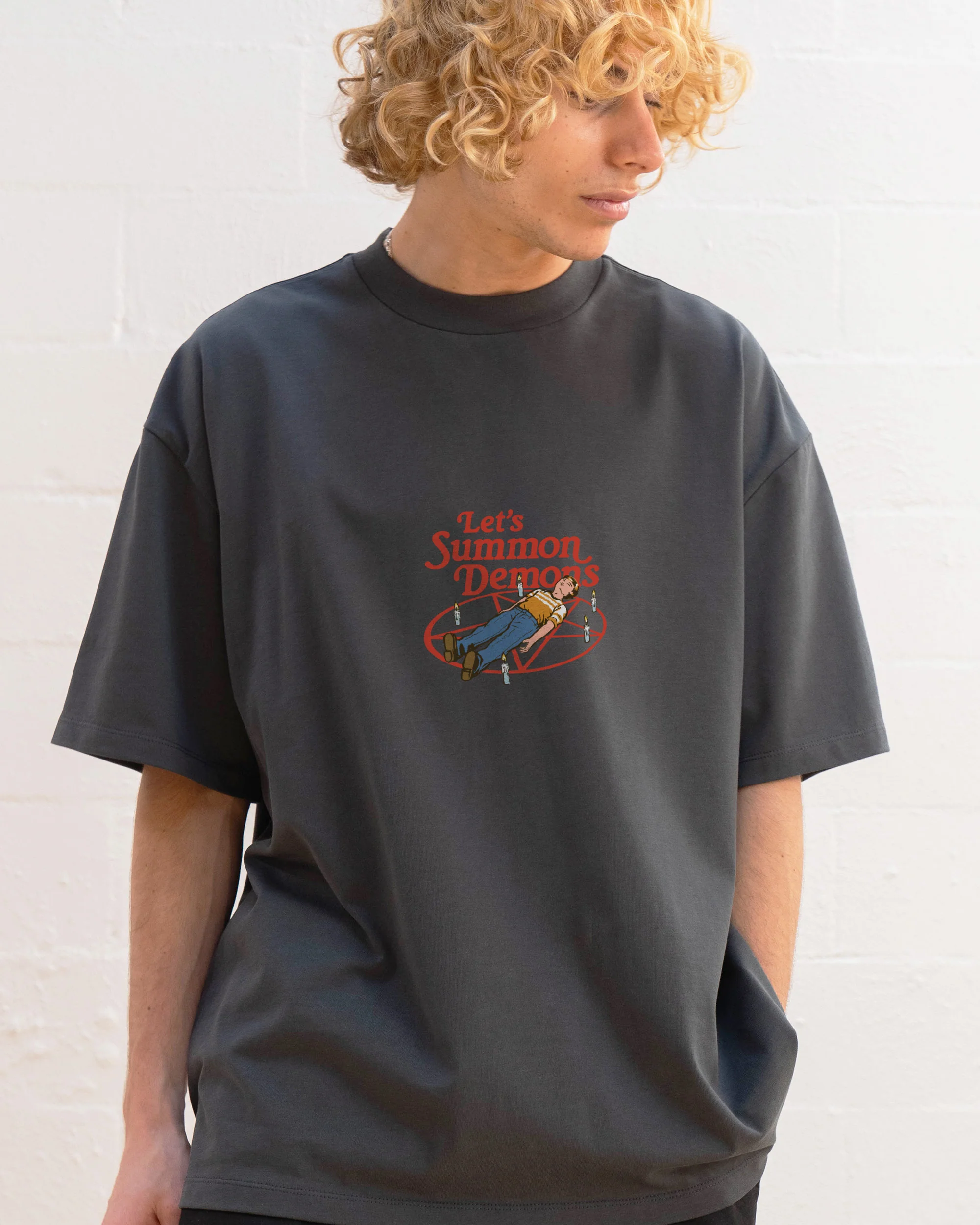 Let's Summon Demons Front and Back Oversized Tee