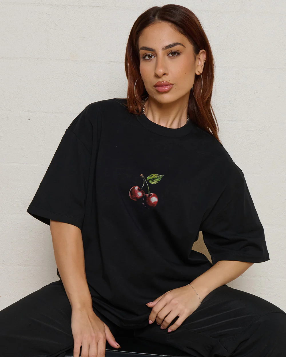 Cherry Drip Oversized Tee