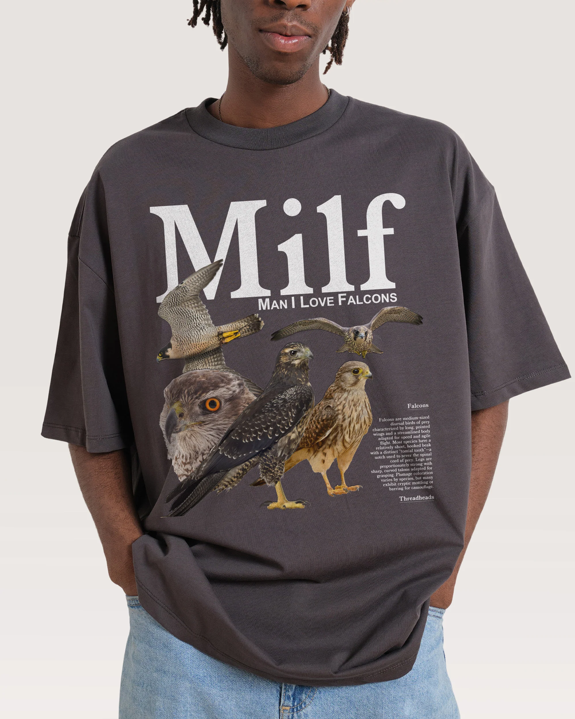 Man I Love Falcons Oversized Tee