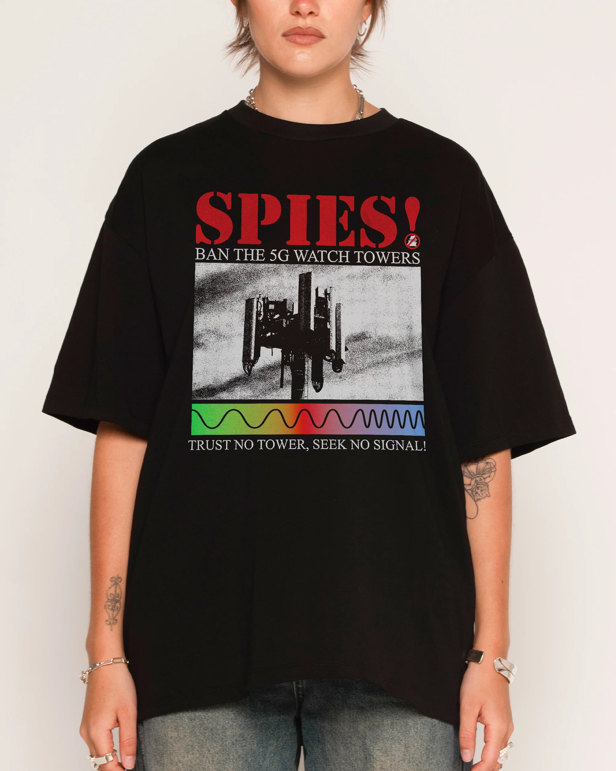 Seek No Signal Oversized Tee