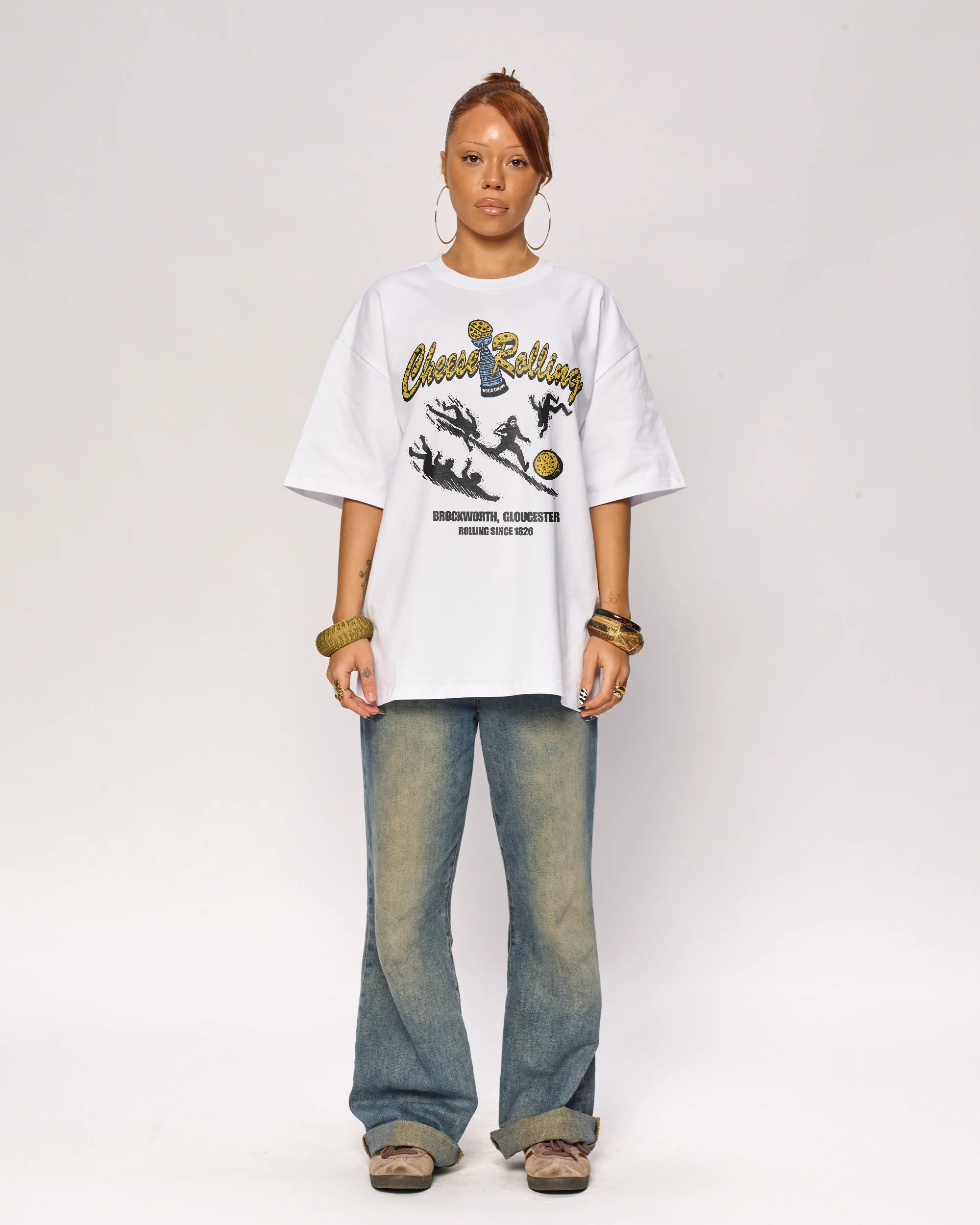 Cheese Rolling Oversized Tee