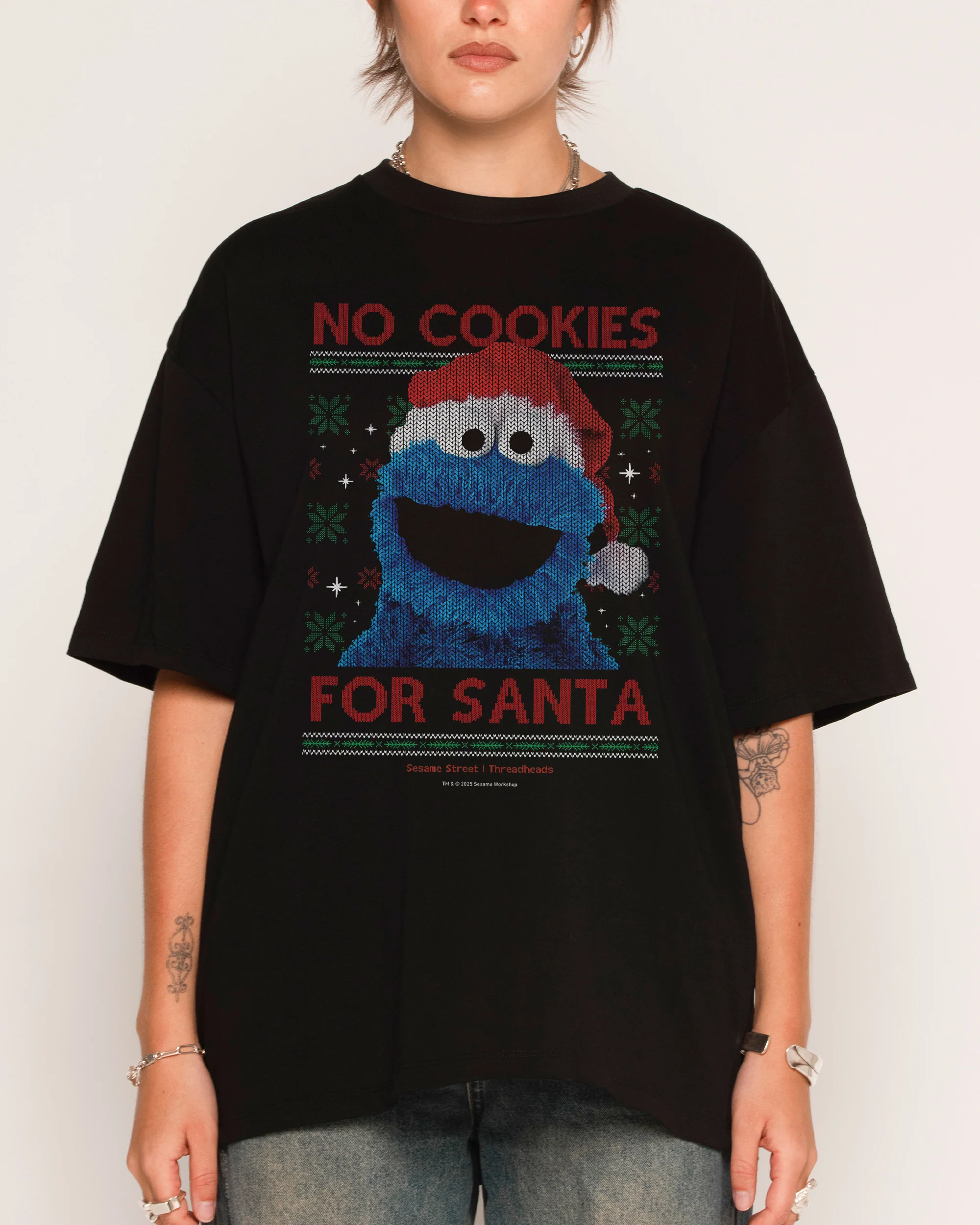 No Cookies for Santa Oversized Tee