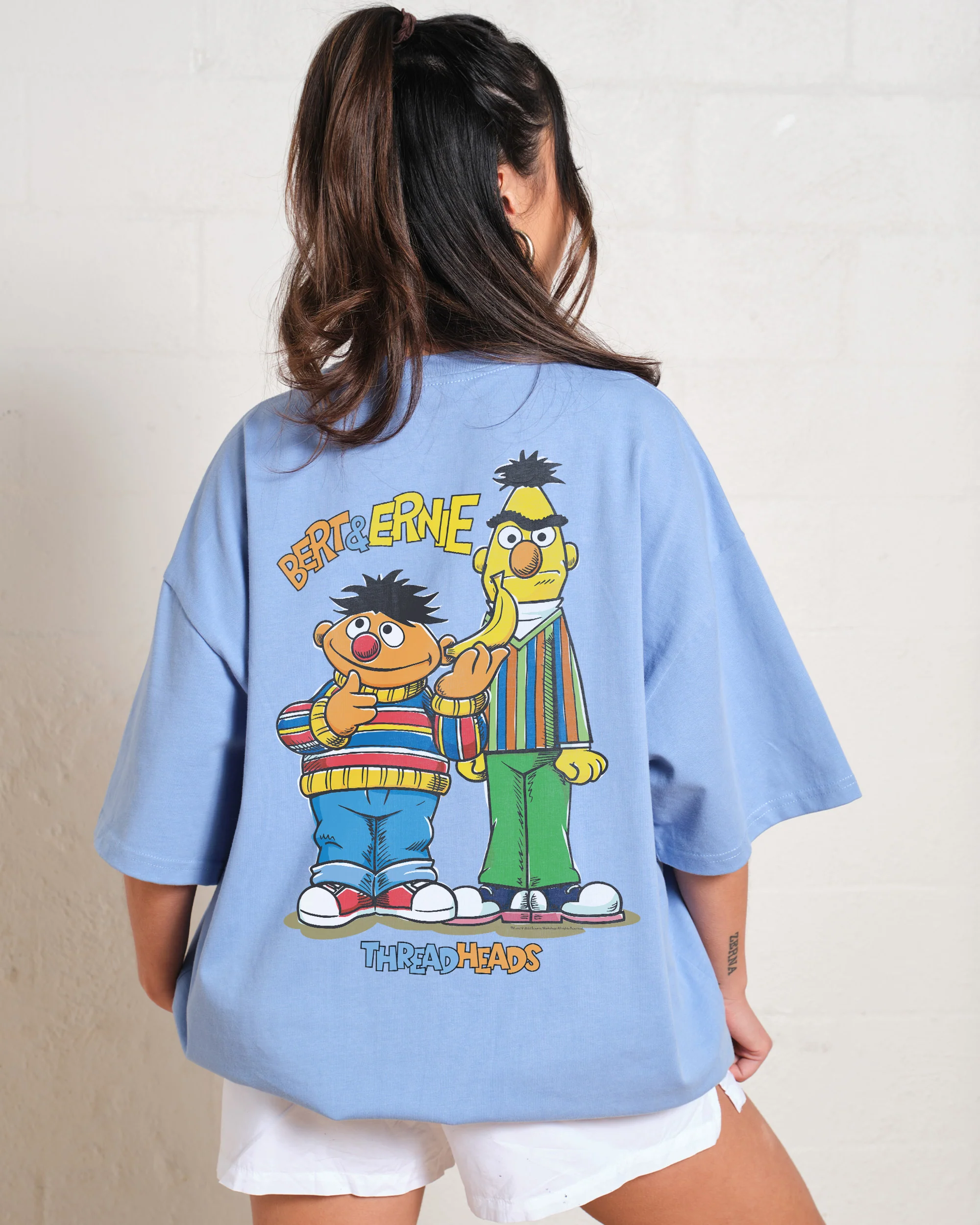 Bert And Ernie Driving Me Bananas Oversized Tee