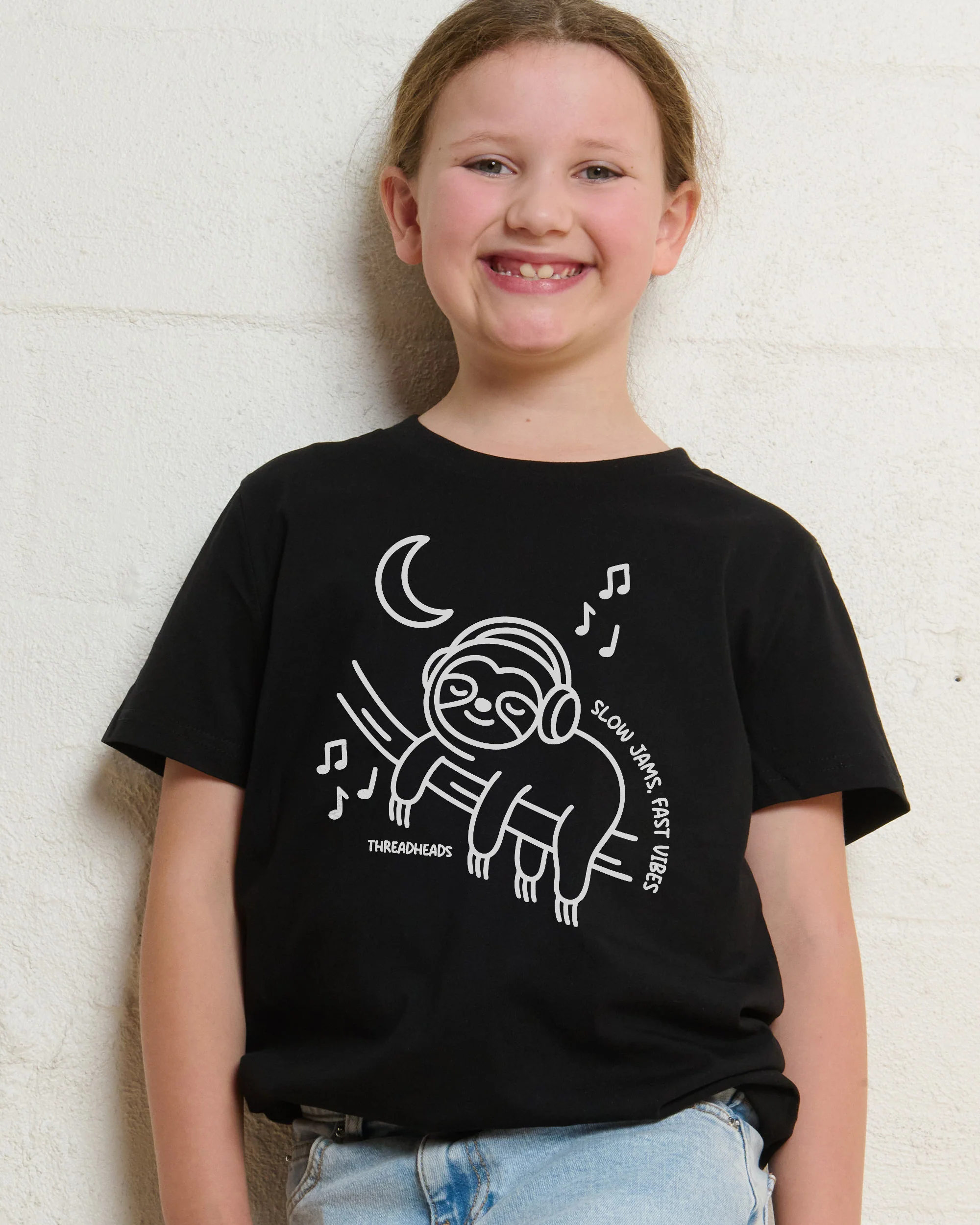 Sloth Jams, Fast Vibes Kids T-Shirt