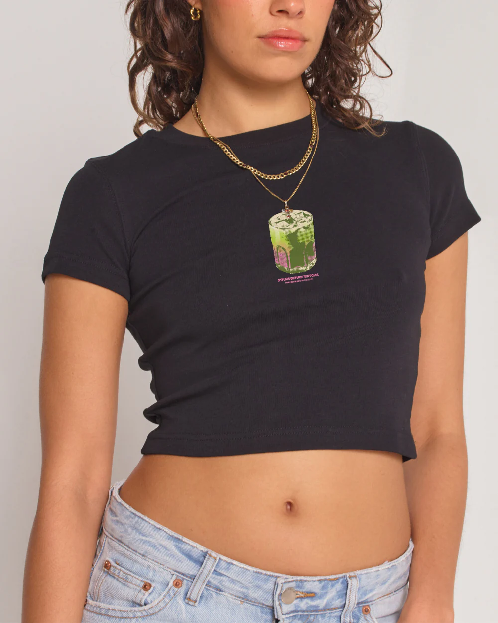 Strawberry Matcha Baby Tee