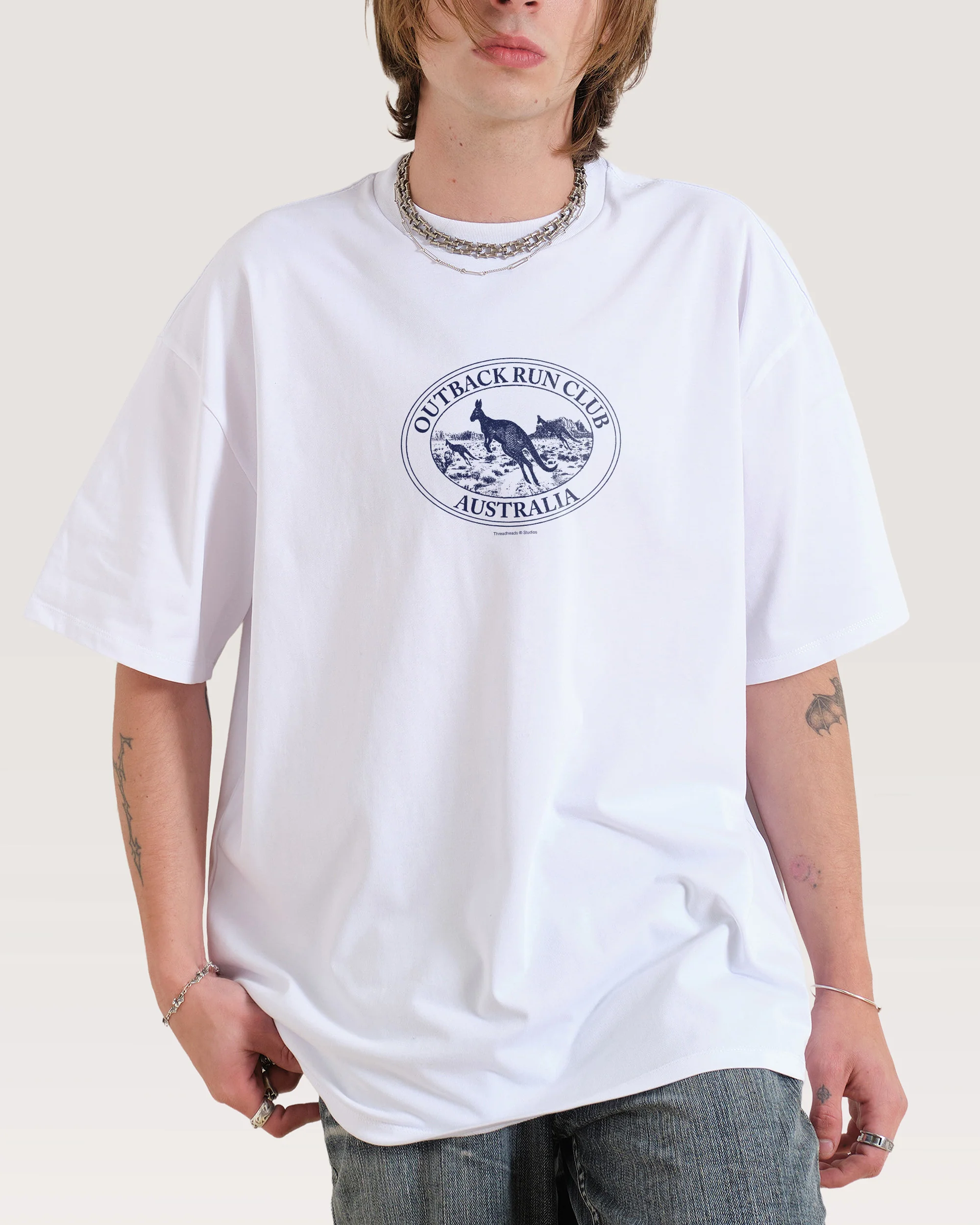 Kangaroo Outback Run Club Oversized Tee