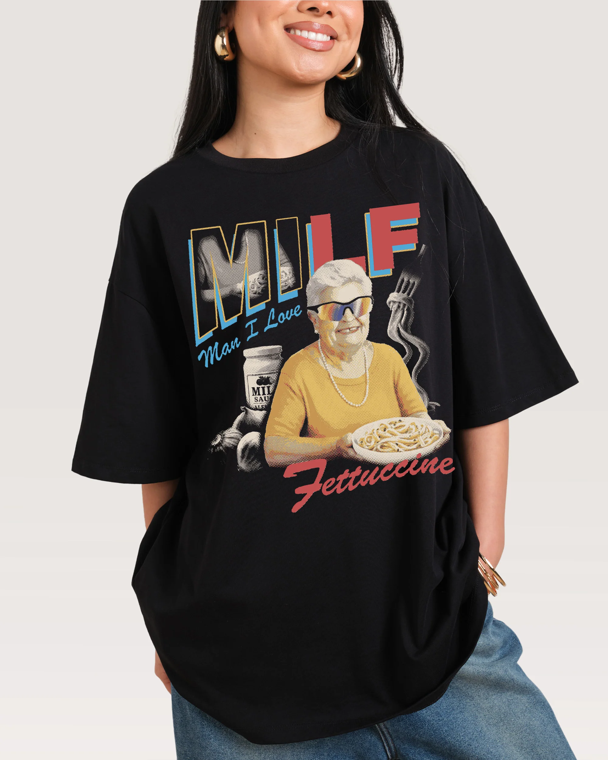 Man I Love Fettuccine Oversized Tee