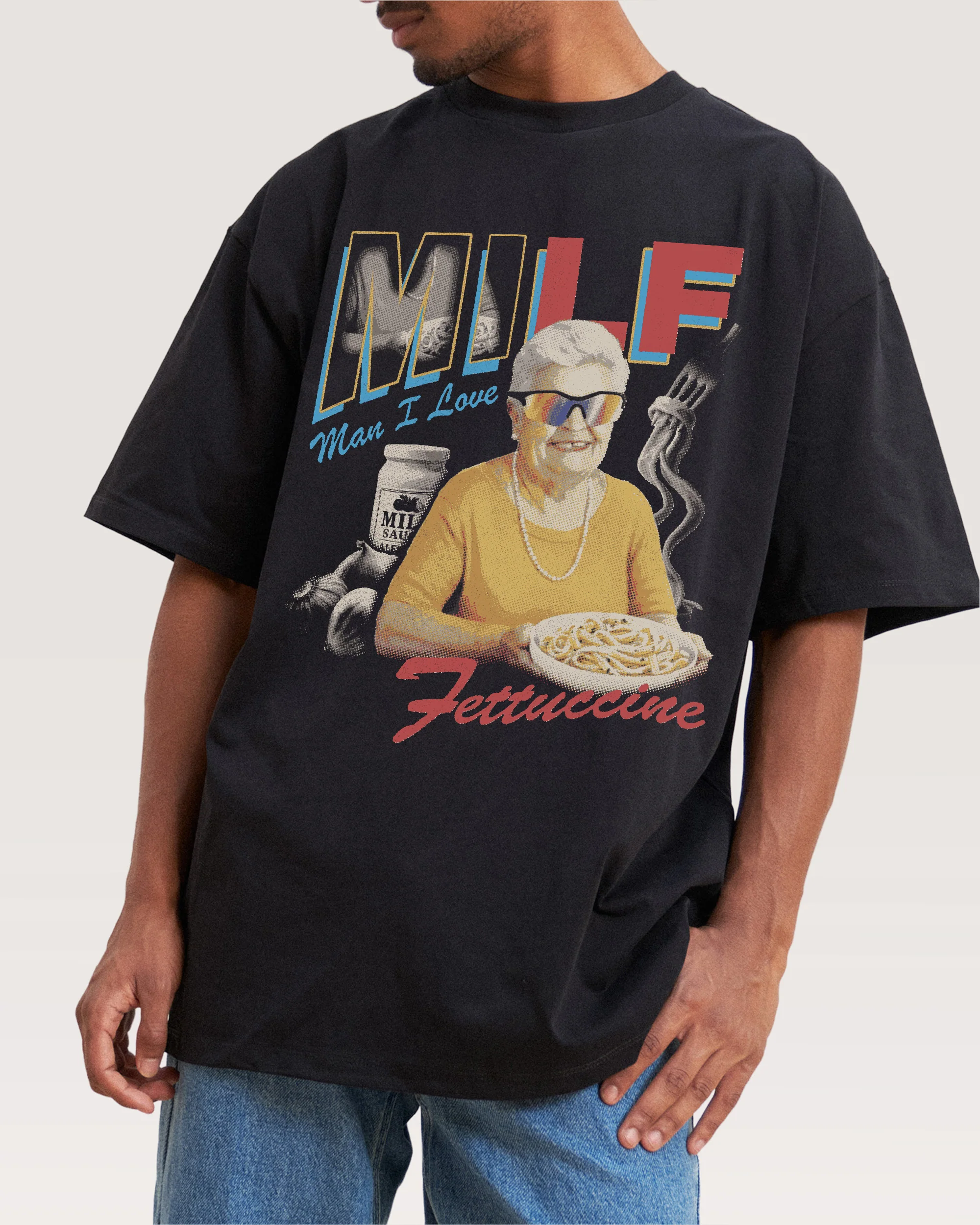 Man I Love Fettuccine Oversized Tee